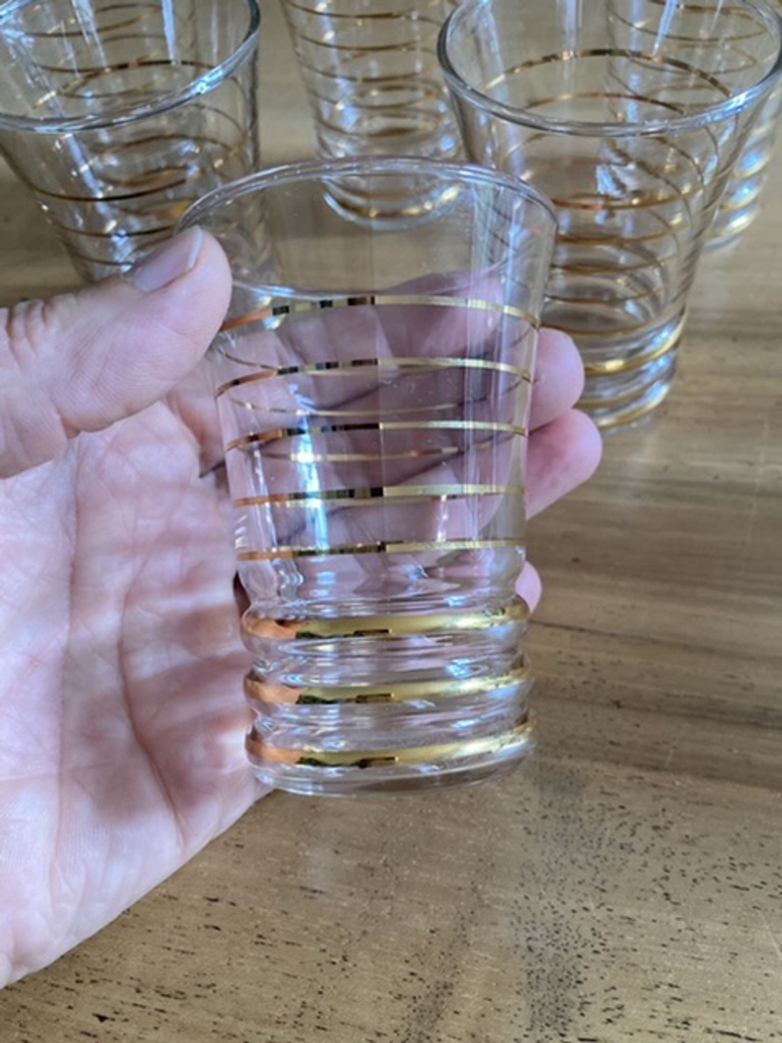 Lot de verres vintage années cinquantes