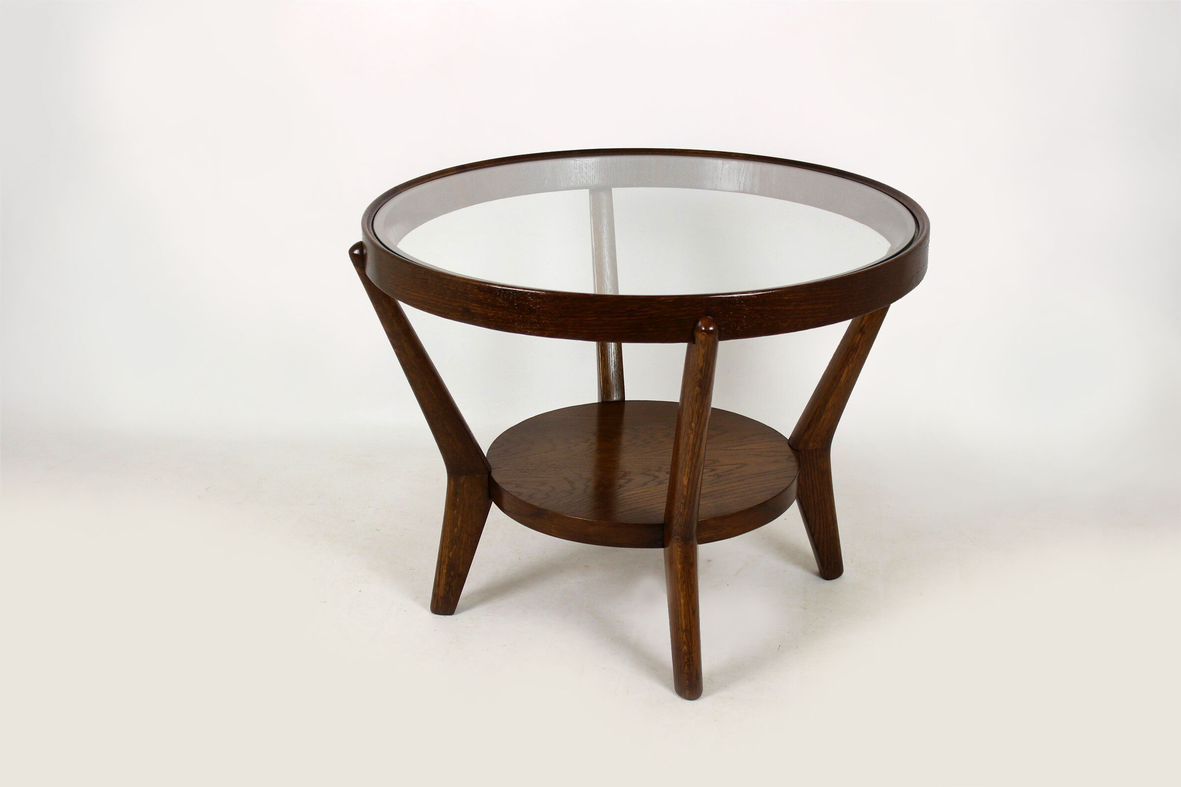 Round Coffee Table by Karel Koželka & Antonin Kropáček for Interier Praha, 1940s