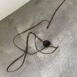 Adnet brass floor lamp with loops