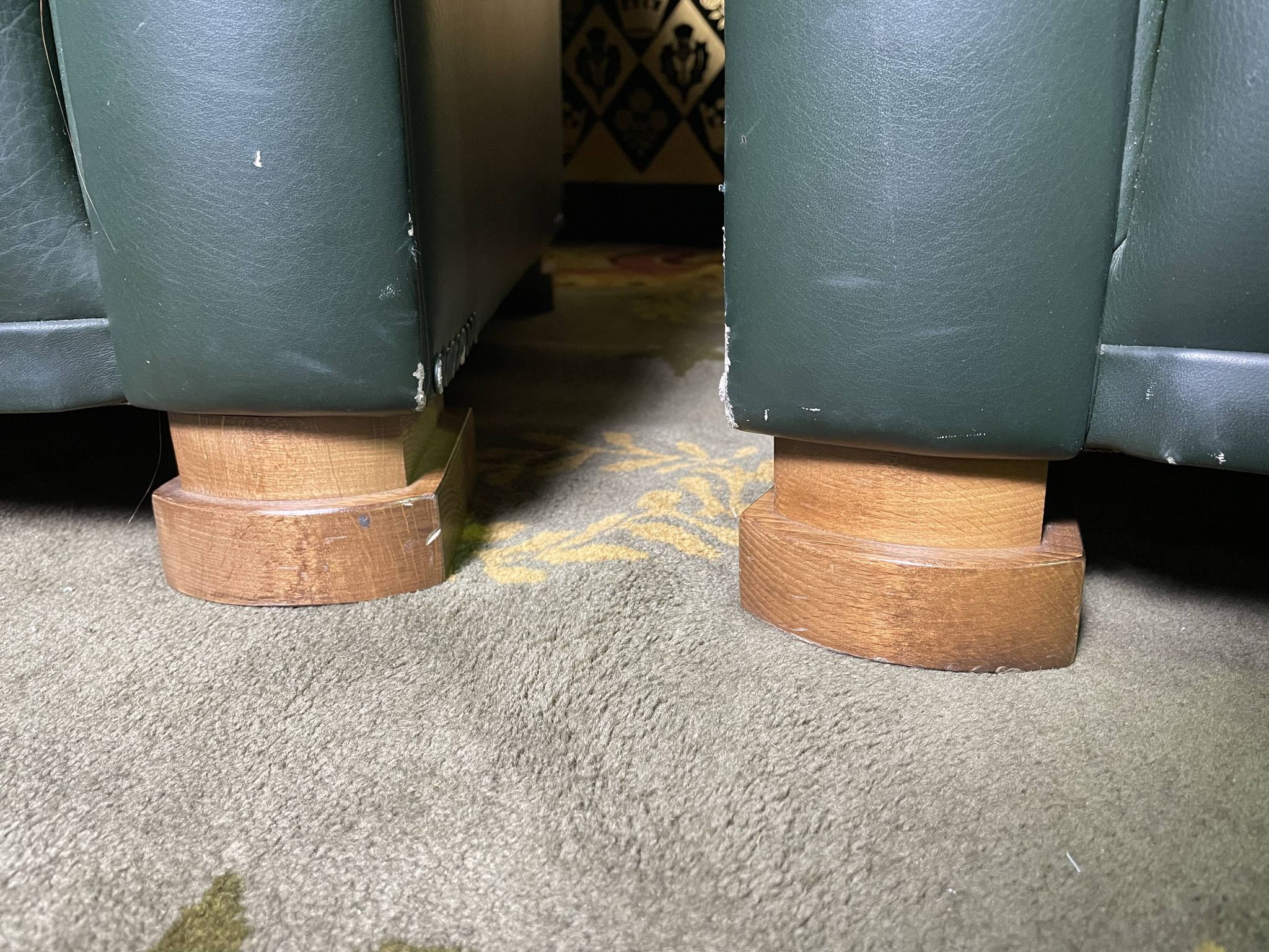 Pair of Poltrona Frau Green Leather Club Armchairs Limited Edition