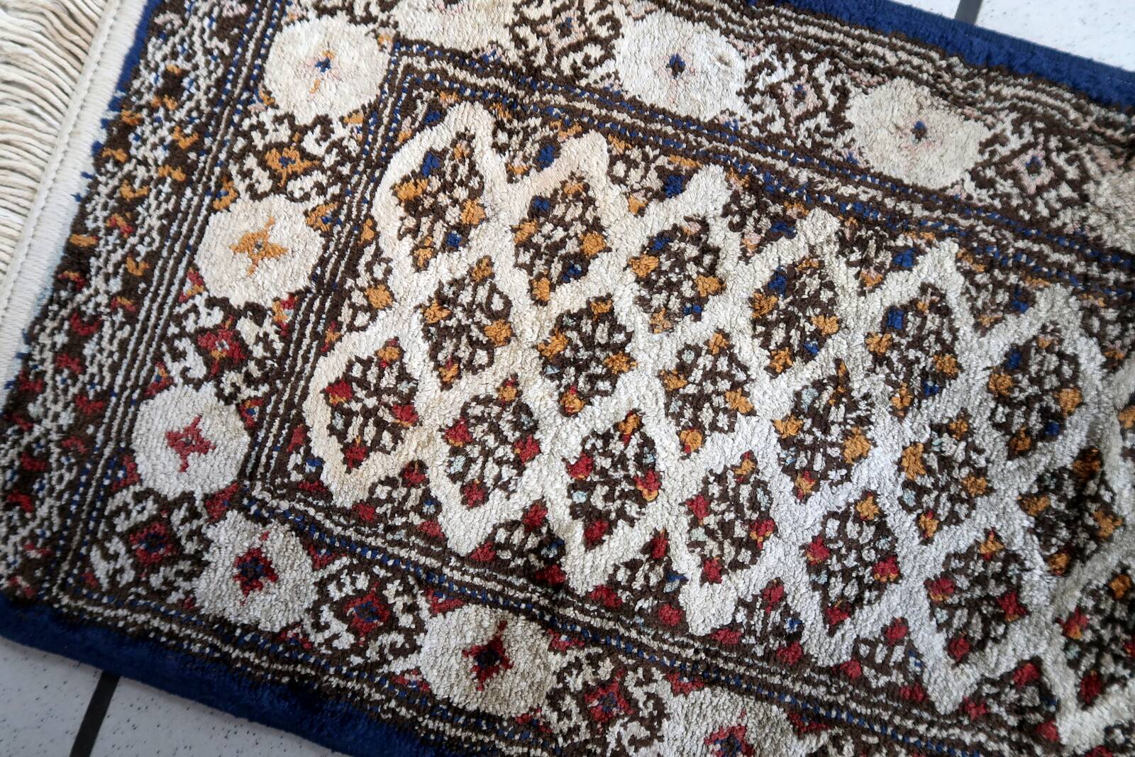 Tapis vintage en soie fait main Sivas 30cm x 66cm - 1C1011