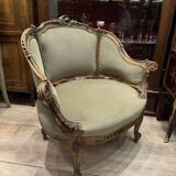 Walnut marquise armchair
