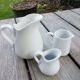 Trio de pot à lait en porcelaine blanche