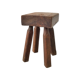 Raw wood milking stool