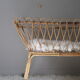 Cradle in rattan and wicker vintage