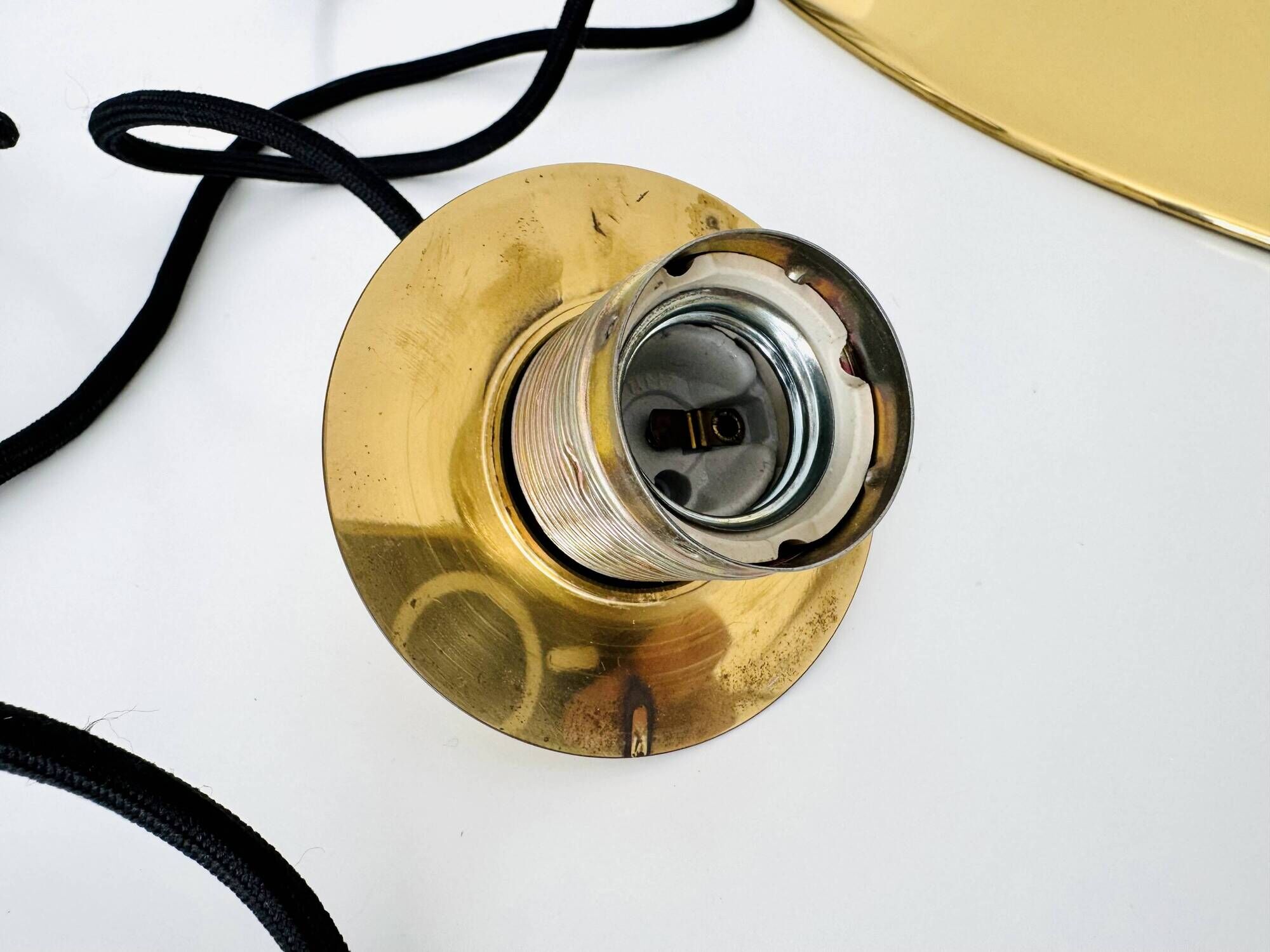 Adjustable Brass Keos Pendant Lamp with Counterweight by Florian Schulz