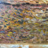 Boats in the small port, signed F. Lombard