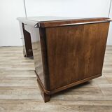 1930s oak open desk with drawers