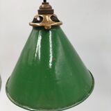 Old enamelled sheet metal lamp