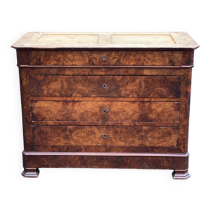 Commode vintage louis - noyer massif