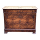 Commode vintage Louis Philippe en noyer massif du 19ème