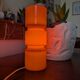 Lampe à poser Space Age en opaline orange, années 70