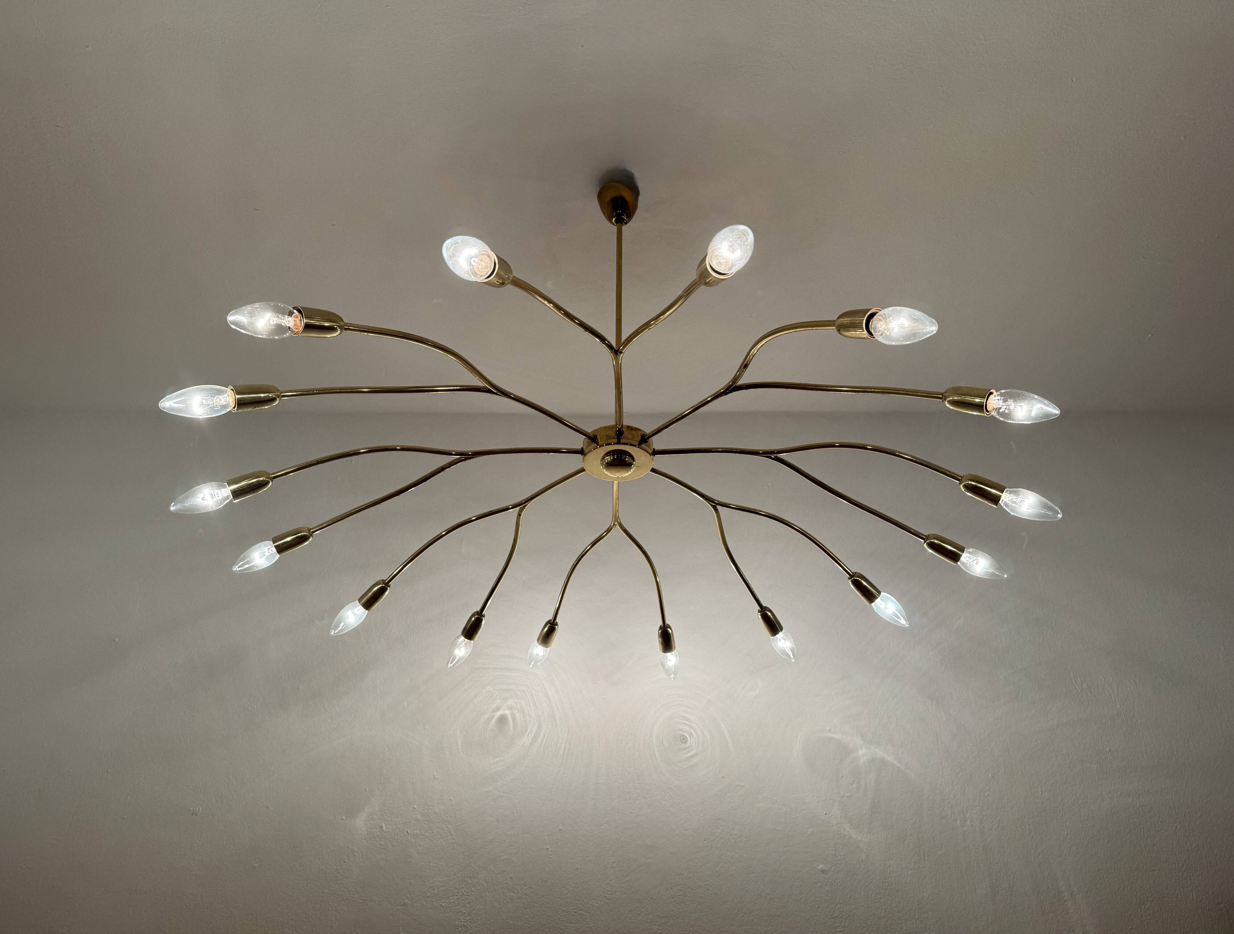 XXL Austrian Brass Chandelier by Kalmar