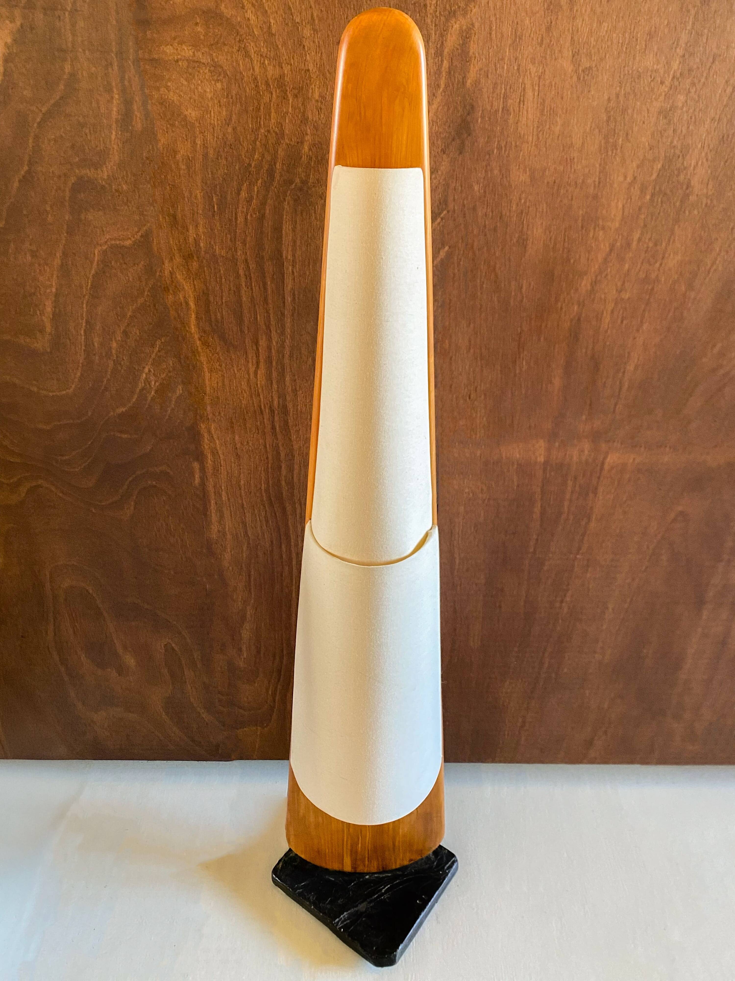 Vintage solid wood floor lamp