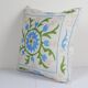 Vintage embroidered cushion cover 41x41 cm