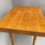 Table à manger réglable en noyer par Setona, années 1950, Tchécoslovaquie