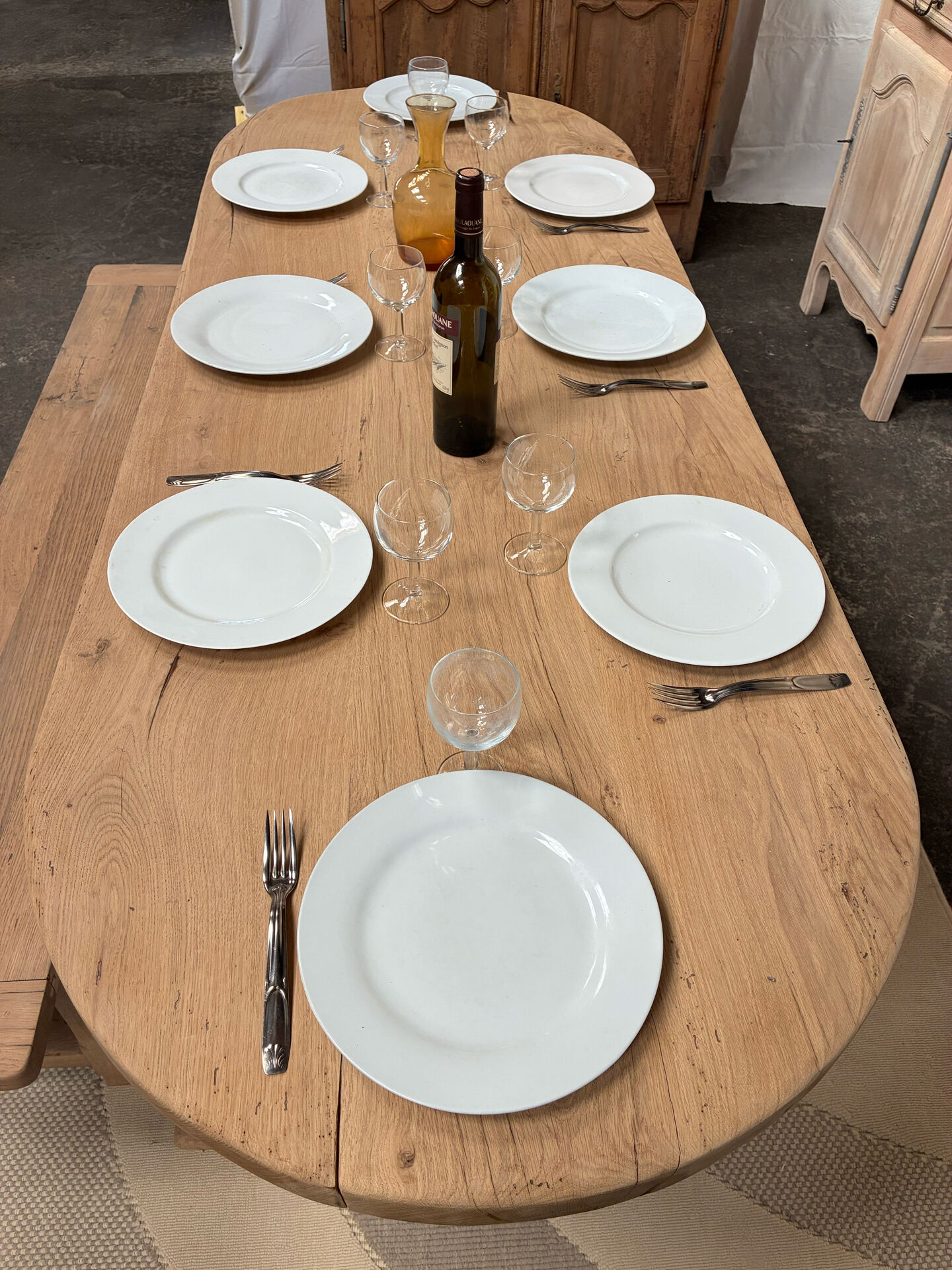 Table de monastère en chêne massif