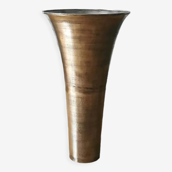 Vase de sol forme trompette en fonte d'aluminium