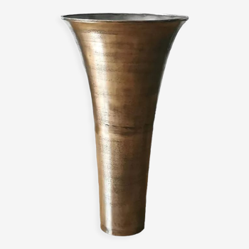 Floor vase cast aluminum trumpet shape