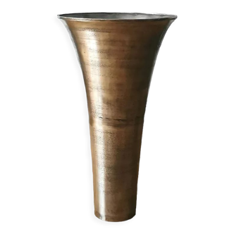 Floor vase cast aluminum trumpet shape