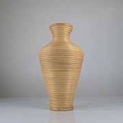 Grand vase de sol en rotin tressé, années 1970
