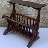 Wooden magazine rack end table