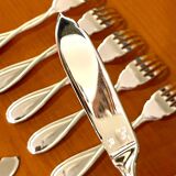 Christofle Galéa, fish cutlery, 6 forks, 6 knives.