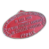 Plaque de concours agricole