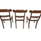 Solid mahogany chairs x 3