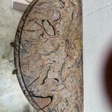 Wall lamp console - half moon carved wood old gilded