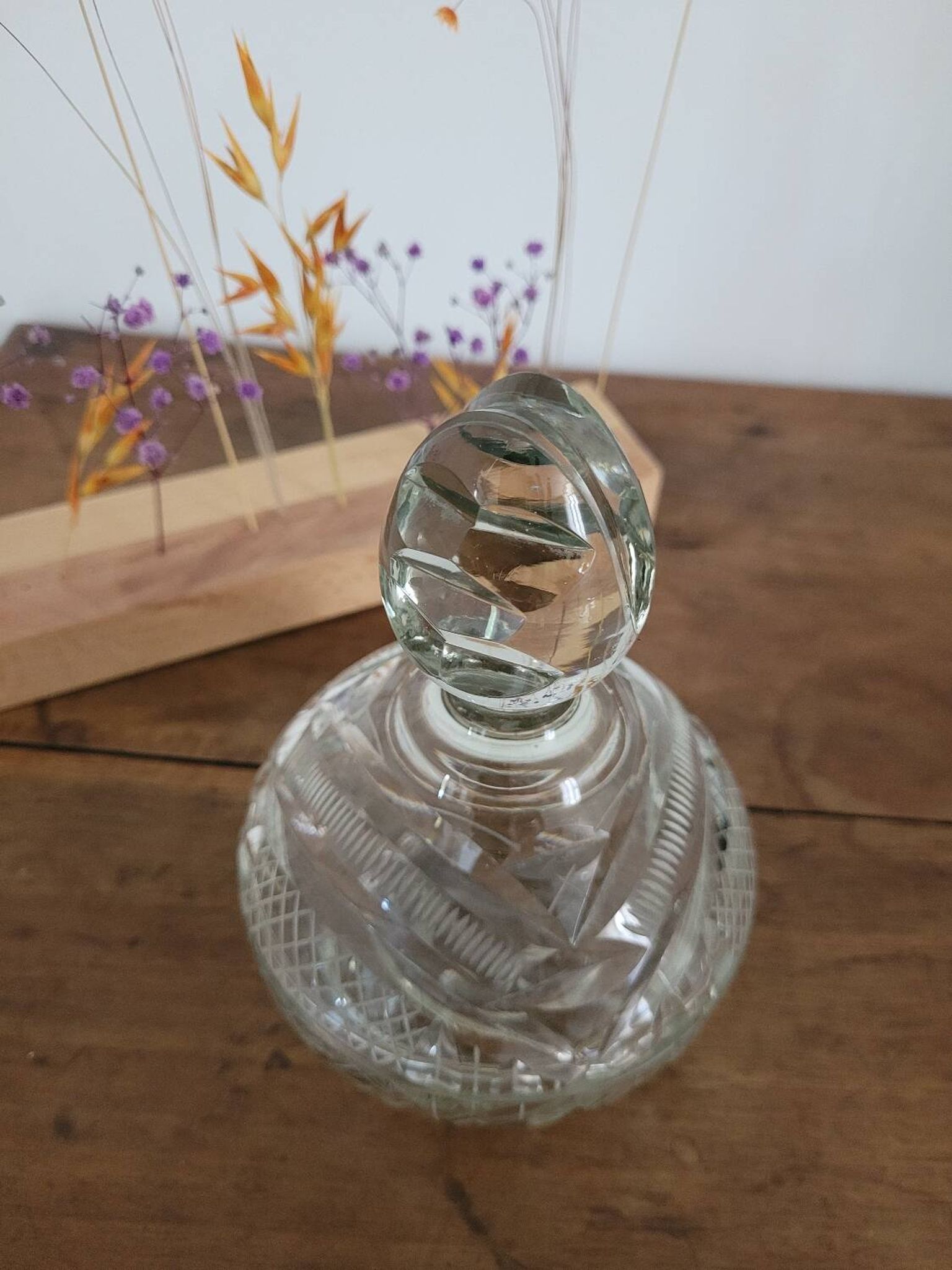 Bonbonnière en cristal ciselée