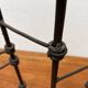 Mid-century brutalist extendable wrought iron floor chandelier, 1960s.
