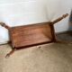 Solid wood desk table turned legs 100x52cm