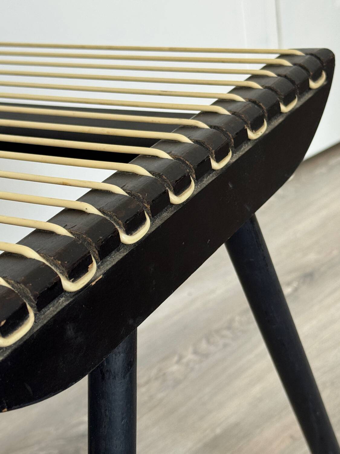 Vintage black Georges Tigien stool