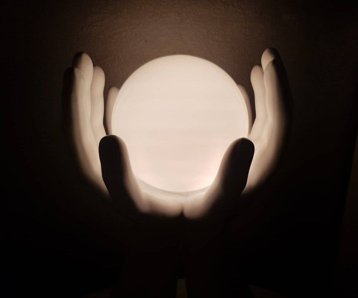 Italian ceramic table lamp 70s