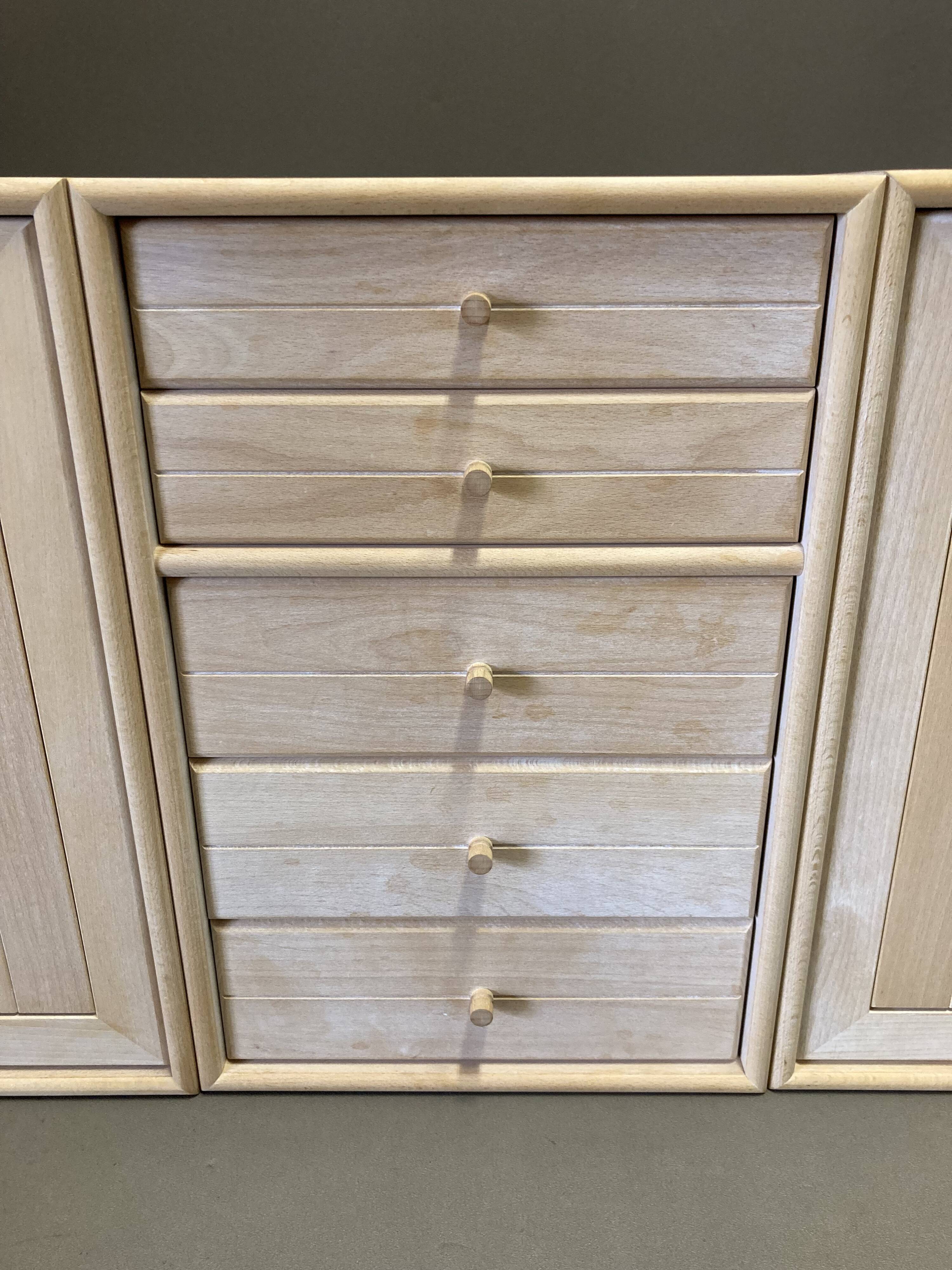 Modular solid beech sideboard "Ditlev Karsten" Scandinavian design.