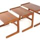 Tables gigognes Salin Nyborg - design danois du milieu du siècle moderne en teck