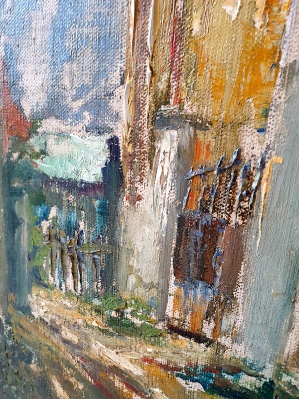 Fernand Laval (1886/95-1966) - Oil on canvas - "Rue de village" - Signed lower left 1951