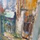 Huile sur toile - "Rue de village" - Signée en bas à gauche 1951 Fernand Laval (1886/95-1966)