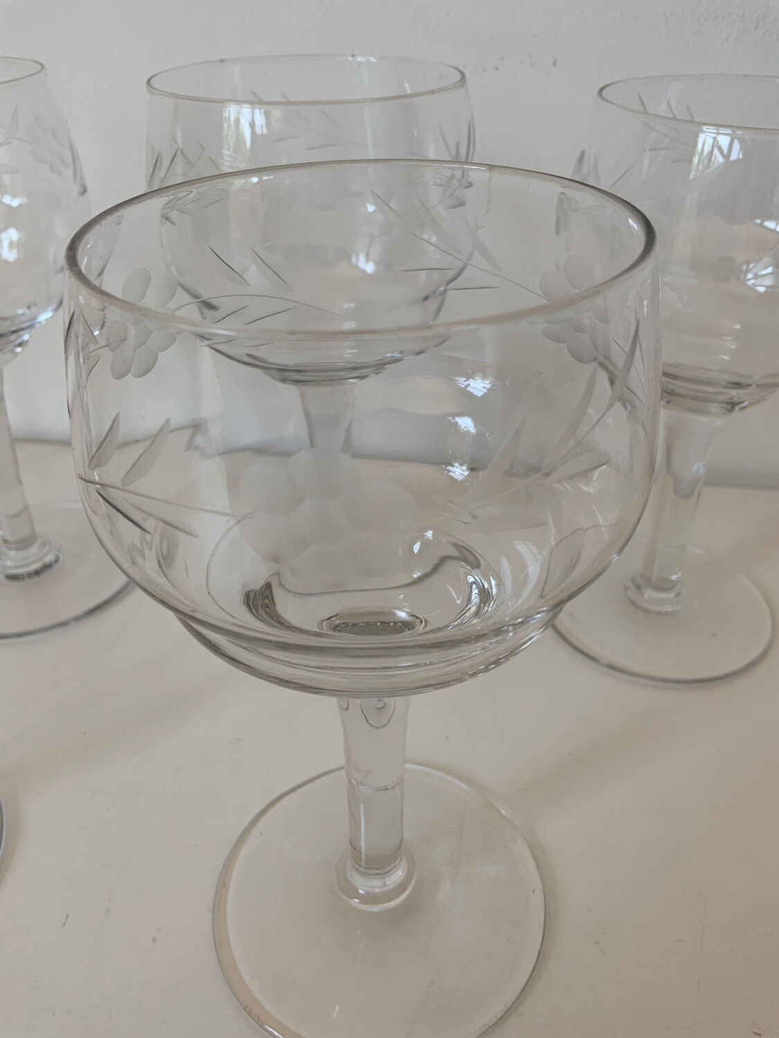 Engraved stemmed glasses Selency x Monoprix Croisé Laroche