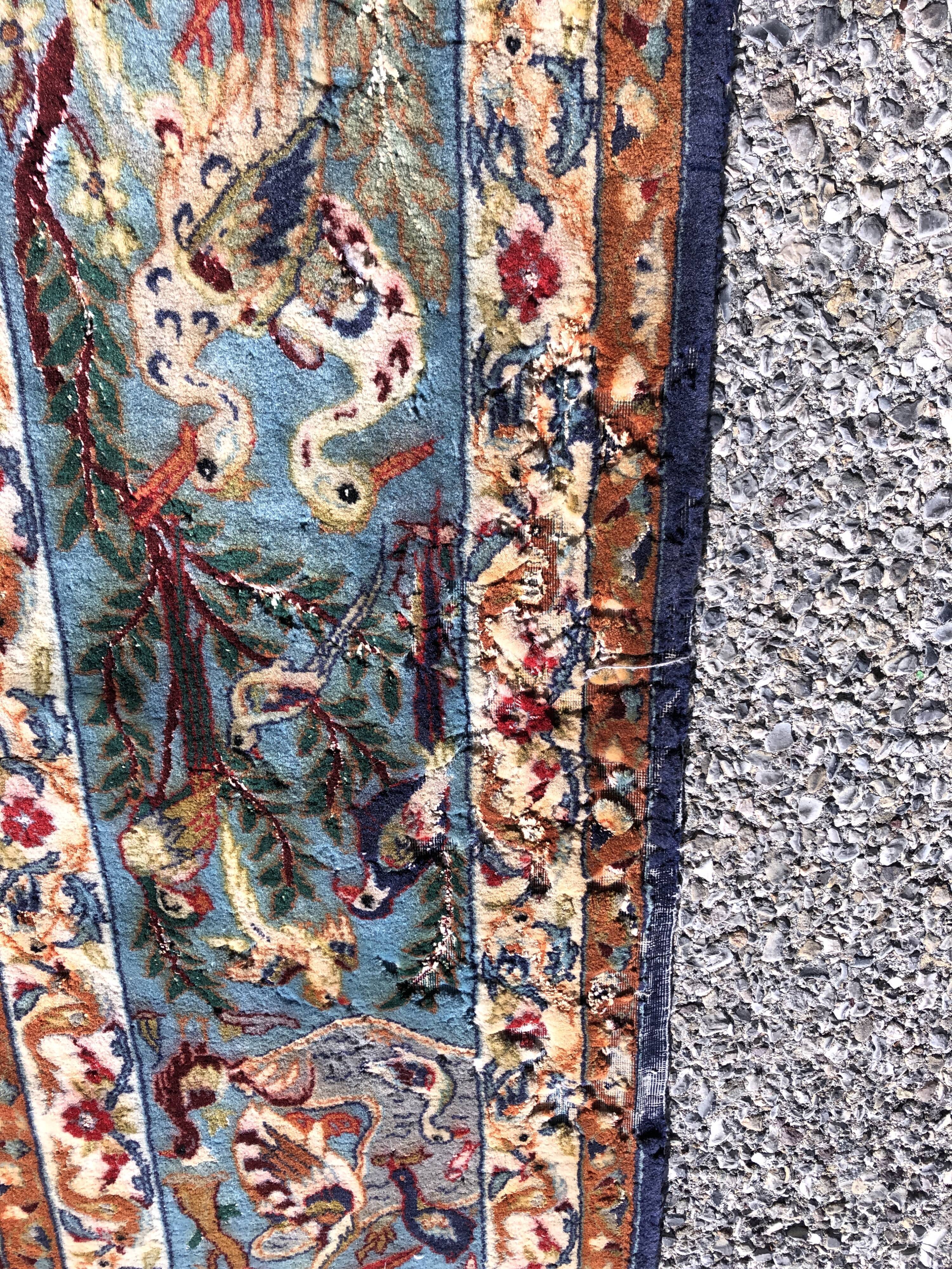 Tapis d'orient persan iran ispahan laine et soie 150x225cm