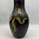 Art Nouveau vase in purple enamelled glass with poppy decoration, Poschinger circa 1900