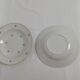 Lot de 2 assiettes creuses blanche motif doré