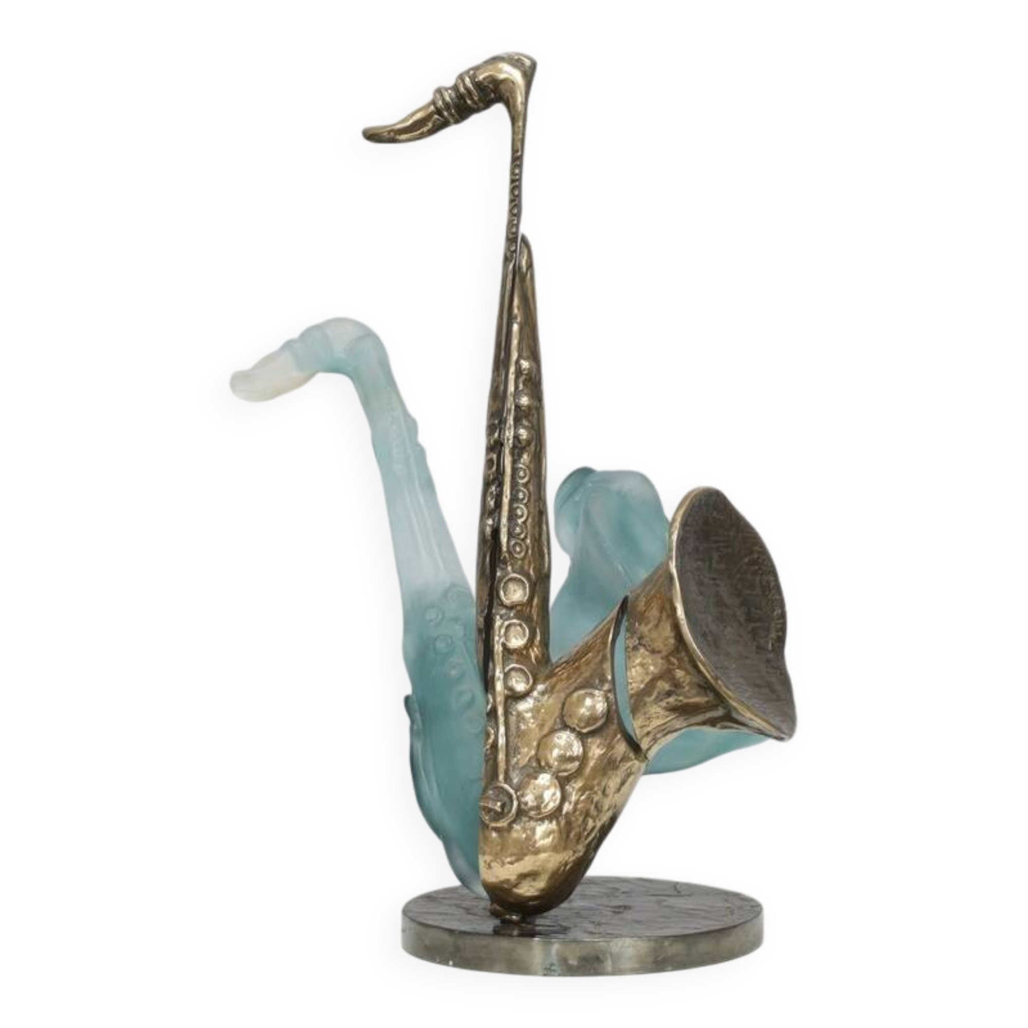 Sculpture “Saxophone” by Yves Lohe, 1980s