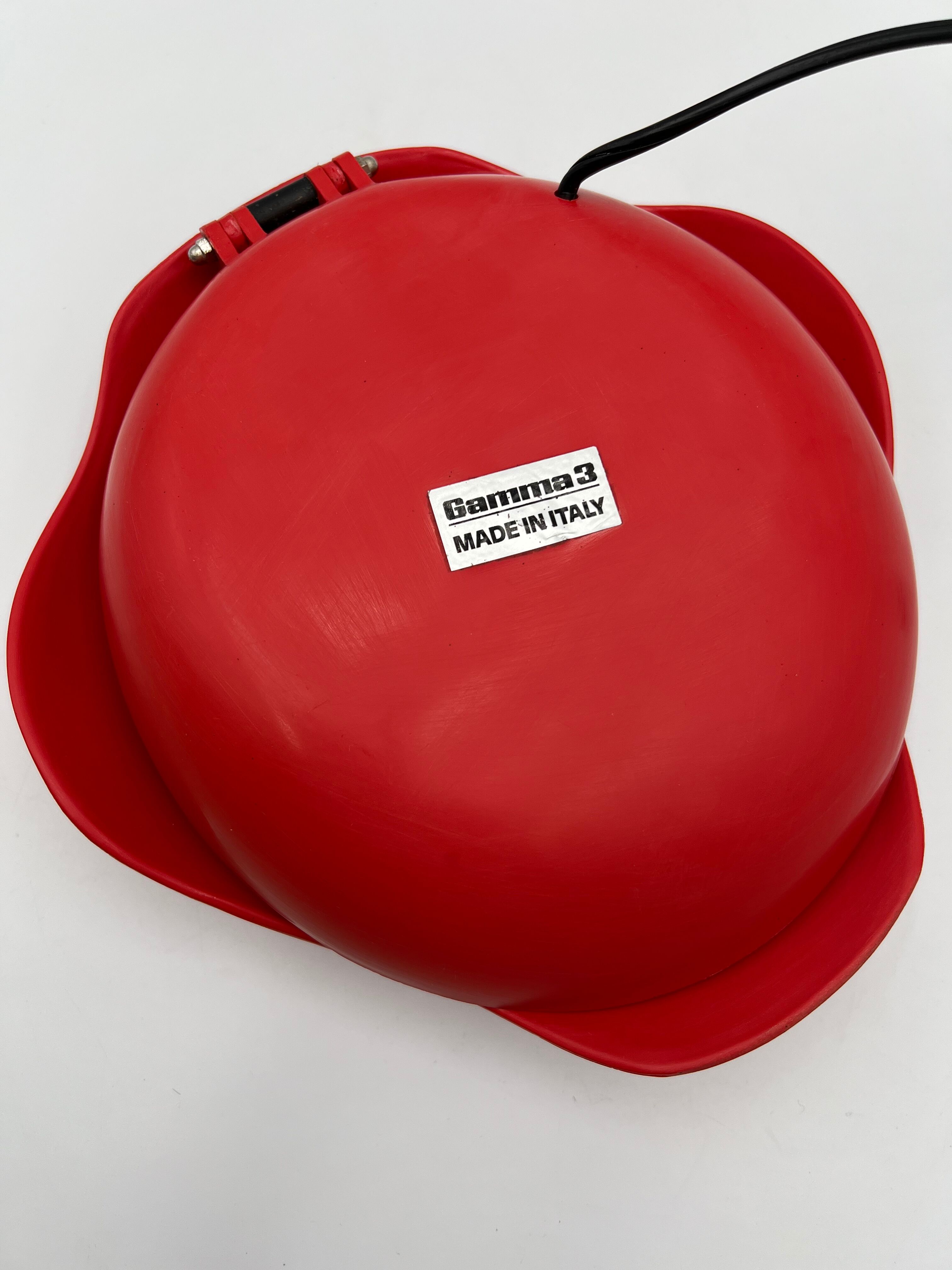 Rare 70s Oyster Lamp Gamma3 - Space Age Table Light Made in Italy - Unusual Orange Lamp