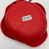 Rare 70s Oyster Lamp Gamma3 - Space Age Table Light Made in Italy - Unusual Orange Lamp