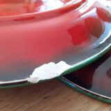 Set of 5 plates Gallo Piroschka Villeroy and Bosch green and red