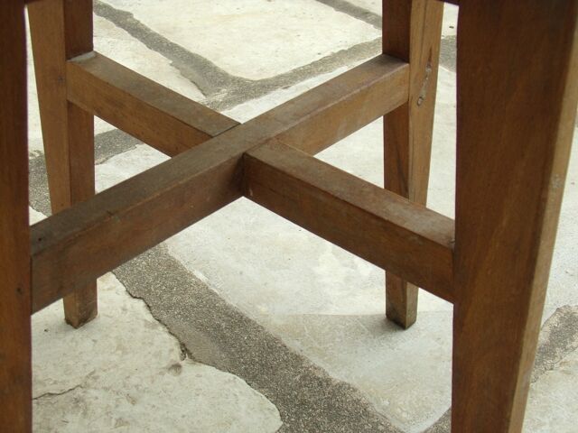 Formica and wooden stool
