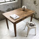 Table de ferme en pin et chêne