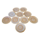 Ensemble de 10 assiettes à dessert en grès Niderviller modèle Fauve années
